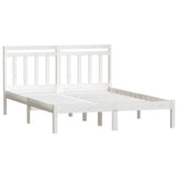 Vidaxl bedframe massief hout wit 135x190 cm