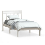 Vidaxl bedframe massief grenenhout wit 100x200 cm