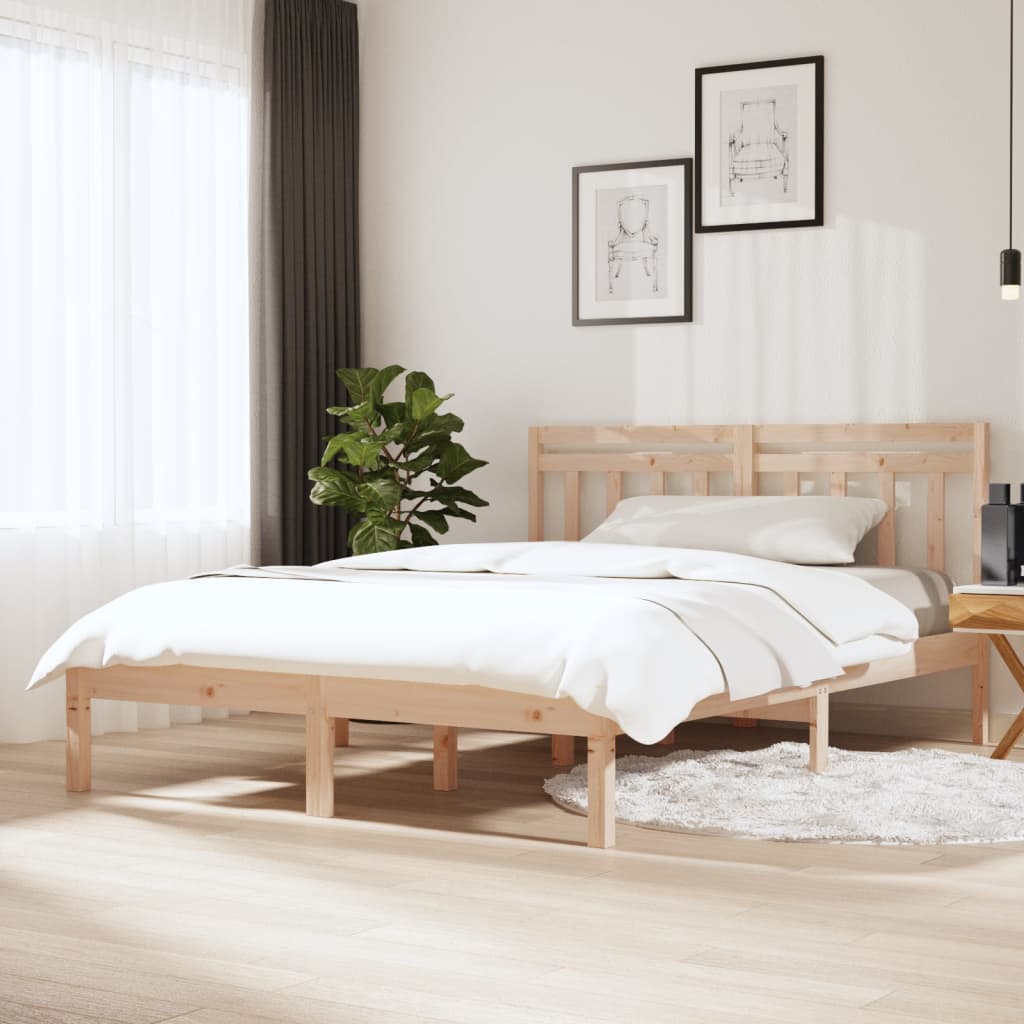 Vidaxl bedframe massief grenenhout 140x200 cm