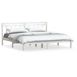 Vidaxl bedframe massief hout wit 180x200 cm