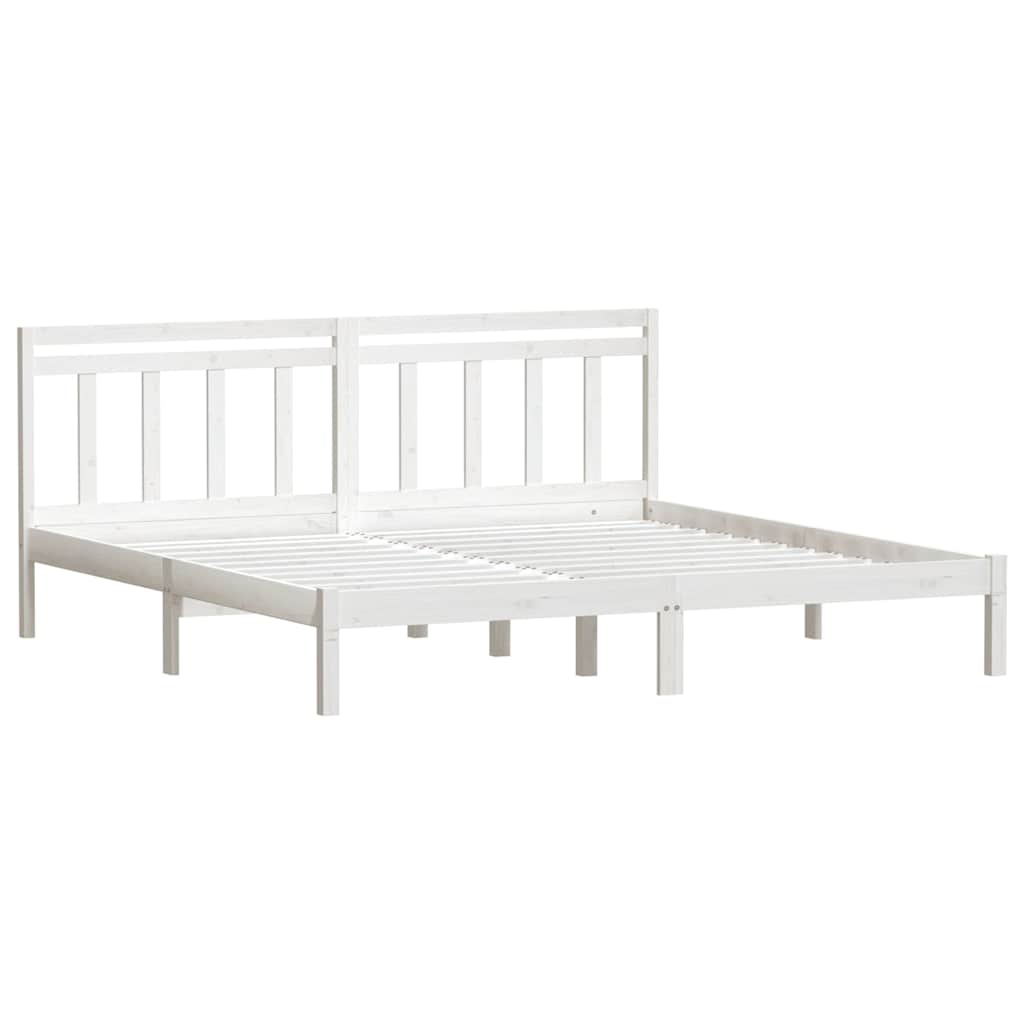 Vidaxl bedframe massief hout wit 180x200 cm