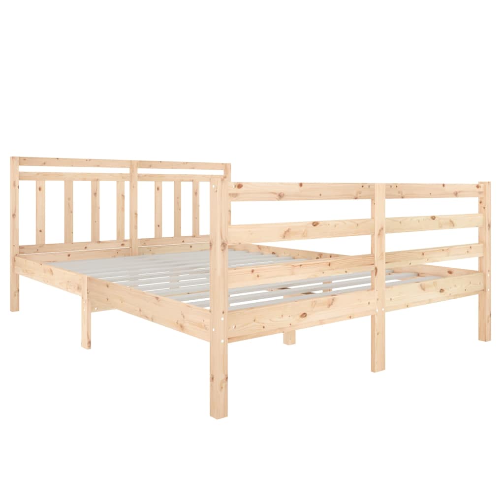 Vidaxl bedframe massief hout 135x190 cm