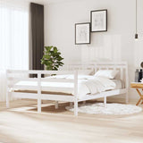 Vidaxl bedframe massief hout wit 140x190 cm