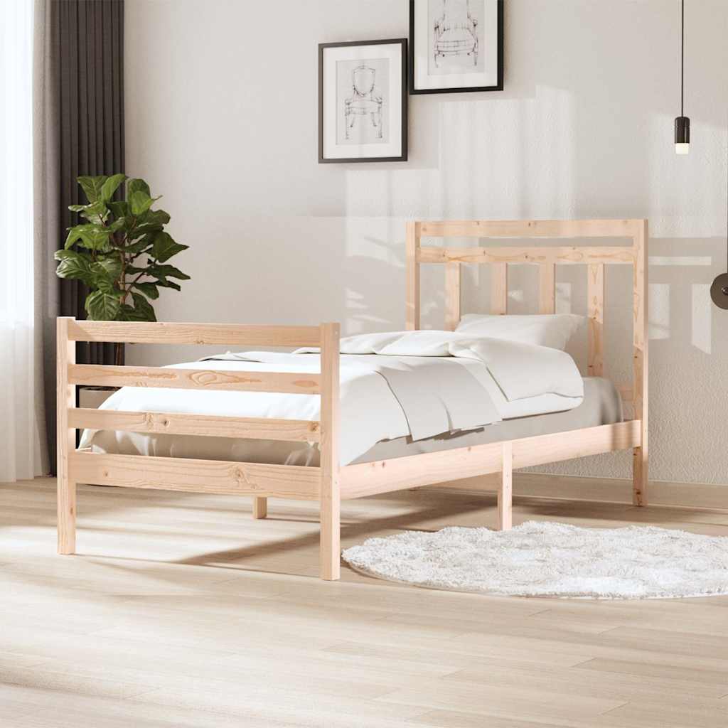 Vidaxl bedframe massief hout 100x200 cm