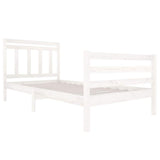 Vidaxl bedframe massief hout wit 100x200 cm