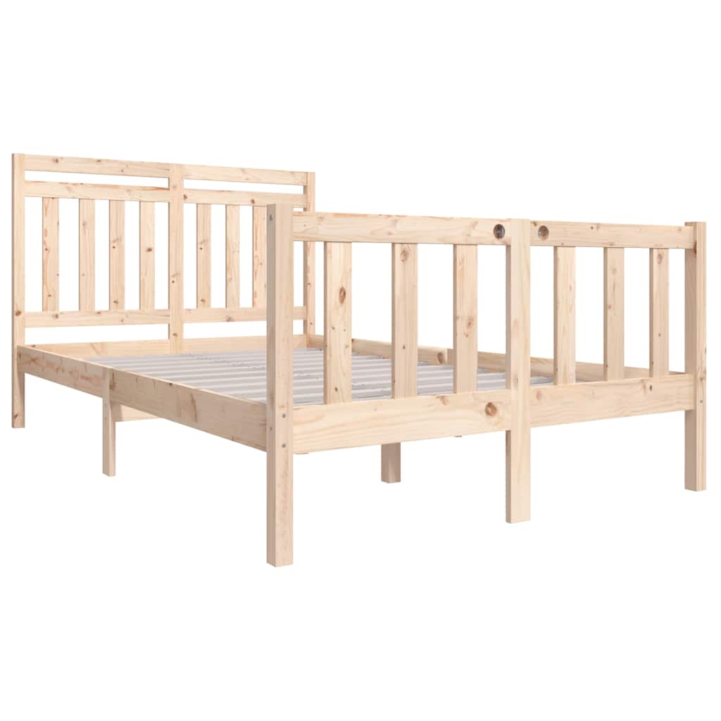 Vidaxl bedframe massief hout 135x190 cm