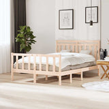 Vidaxl bedframe massief hout 135x190 cm