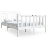 Vidaxl bedframe massief hout wit 135x190 cm