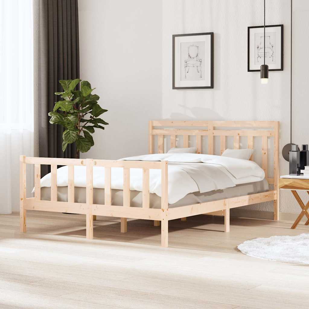 Vidaxl bedframe massief hout 150x200 cm