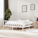 Vidaxl bedframe massief grenenhout wit 160x200 cm