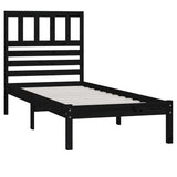 Vidaxl bedframe massief grenenhout zwart 75x190 cm