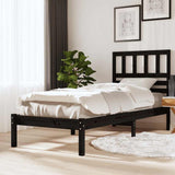 Vidaxl bedframe massief grenenhout zwart 75x190 cm