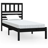 Vidaxl bedframe massief grenenhout zwart 100x200 cm