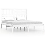 Vidaxl bedframe massief grenenhout wit 140x200 cm