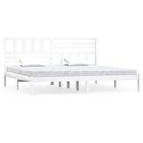 Vidaxl bedframe zonder matras massief grenenhout wit 180x200 cm