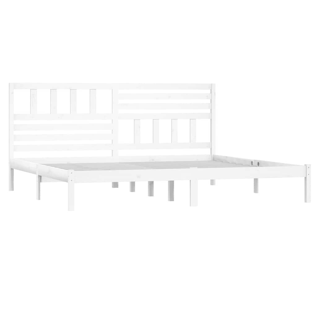 Vidaxl bedframe zonder matras massief grenenhout wit 180x200 cm