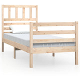 Vidaxl bedframe massief hout 75x190 cm