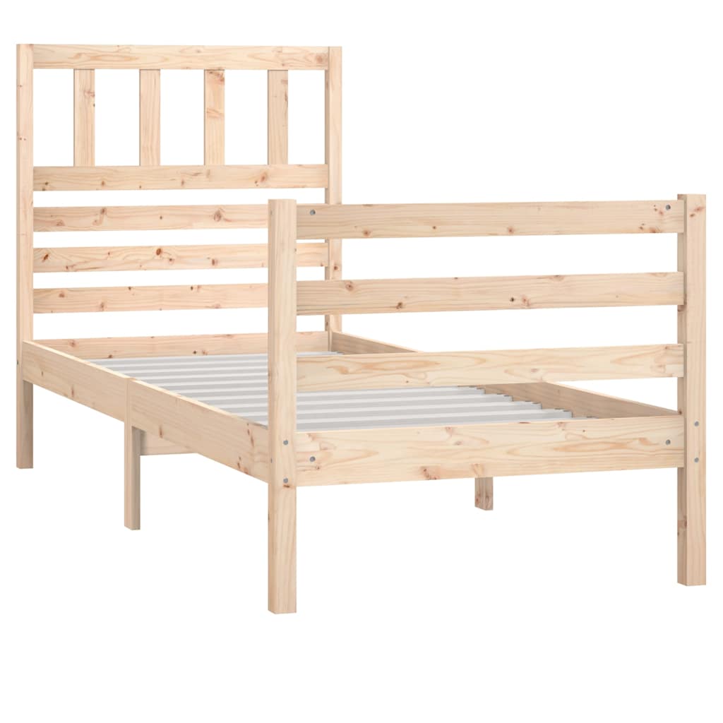Vidaxl bedframe massief hout 90x190 cm