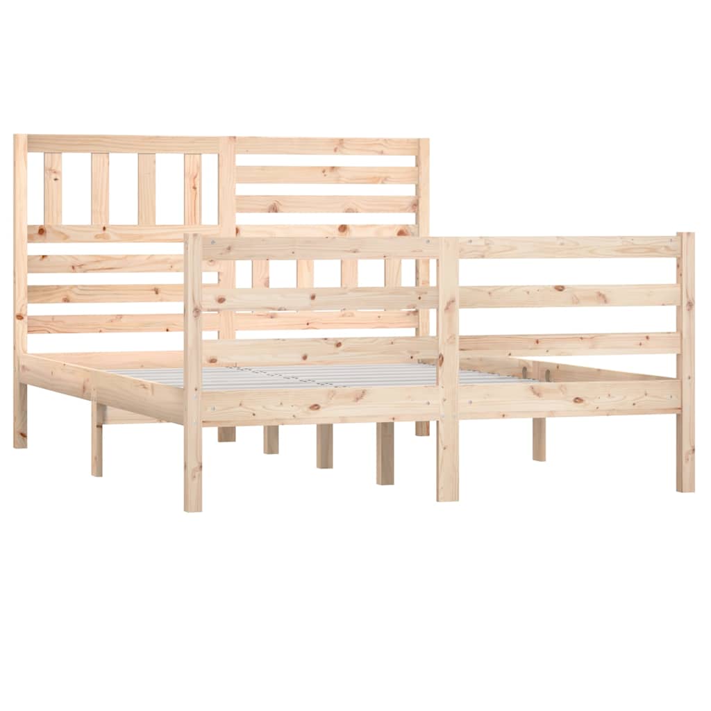 Vidaxl bedframe massief hout 135x190 cm