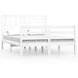 Vidaxl bedframe massief hout wit 140x190 cm