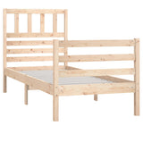 Vidaxl bedframe massief hout 90x200 cm