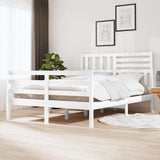 Vidaxl bedframe massief hout wit 150x200 cm