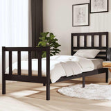 Vidaxl bedframe massief hout zwart 75x190 cm