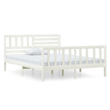 Vidaxl bedframe massief hout wit 120x190 cm