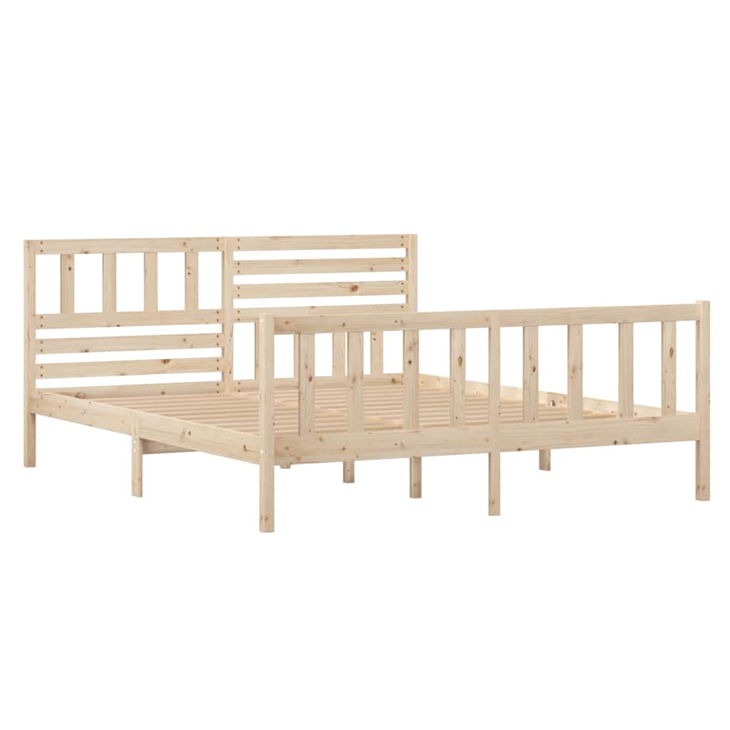 Vidaxl bedframe massief hout 140x190 cm