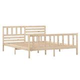 Vidaxl bedframe massief hout 140x190 cm