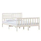 Vidaxl bedframe massief hout wit 140x200 cm