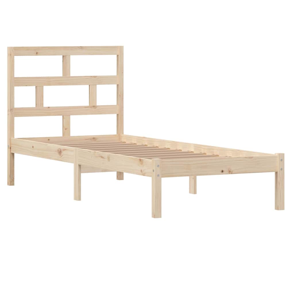 Vidaxl bedframe massief hout 75x190 cm