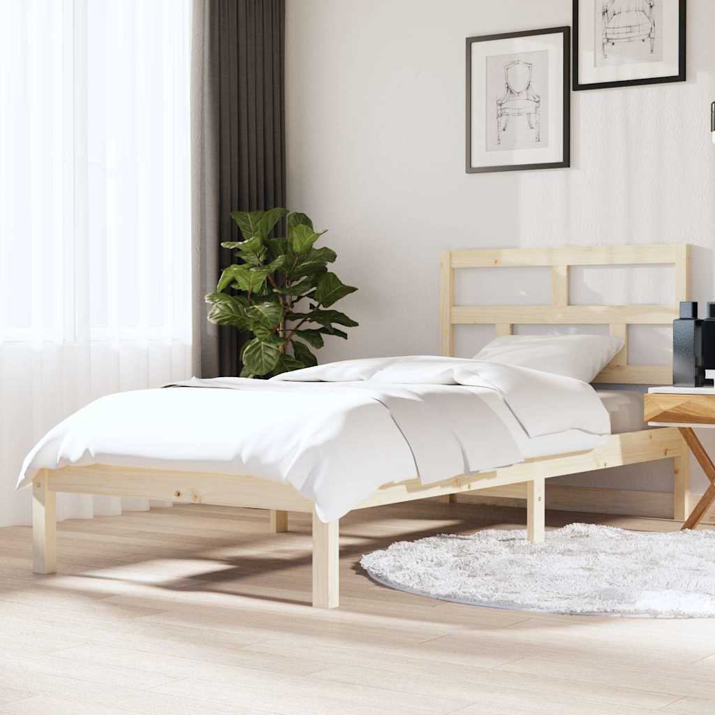 Vidaxl bedframe massief hout 90x190 cm