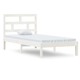 Vidaxl bedframe massief hout wit 90x190 cm
