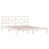 Vidaxl bedframe massief hout wit 135x190 cm