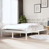 Vidaxl bedframe massief hout wit 135x190 cm