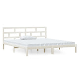 Vidaxl bedframe massief grenenhout wit 140x190 cm