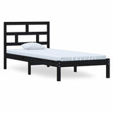 Vidaxl bedframe massief grenenhout zwart 100x200 cm