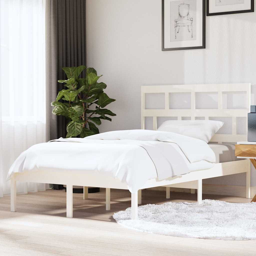 Vidaxl bedframe massief grenenhout wit 140x200 cm