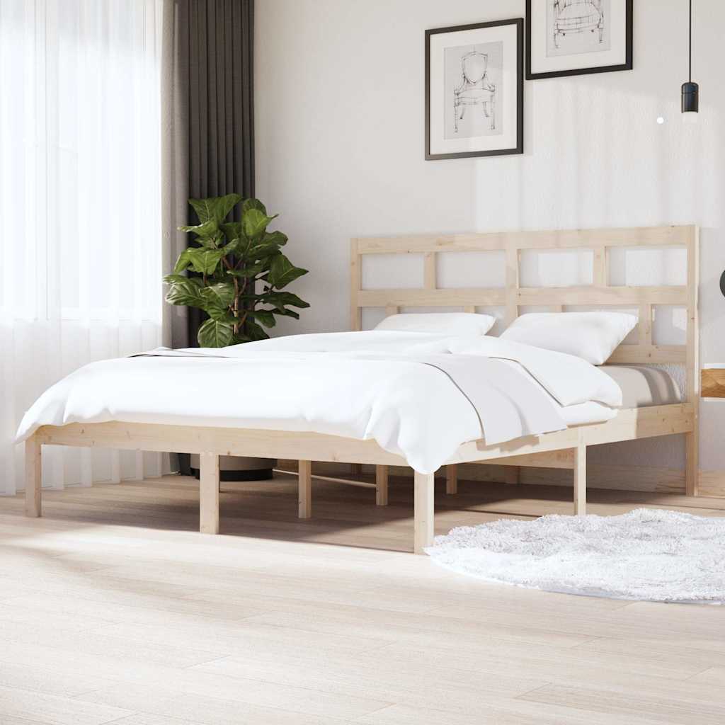 Vidaxl bedframe massief grenenhout 160x200 cm
