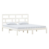 Vidaxl bedframe massief hout wit 180x200 cm