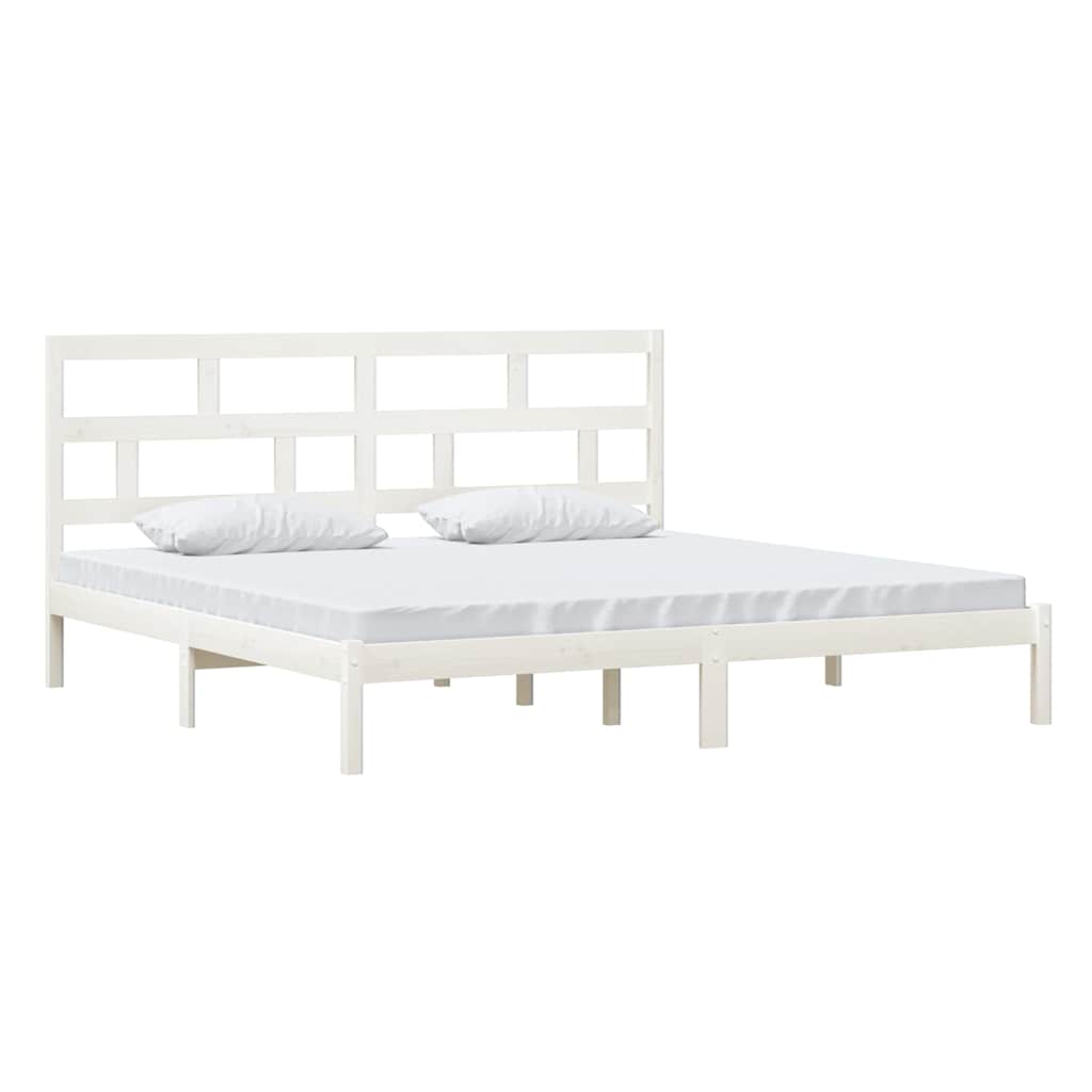 Vidaxl bedframe massief grenenhout wit 200x200 cm