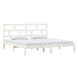 Vidaxl bedframe massief grenenhout wit 200x200 cm