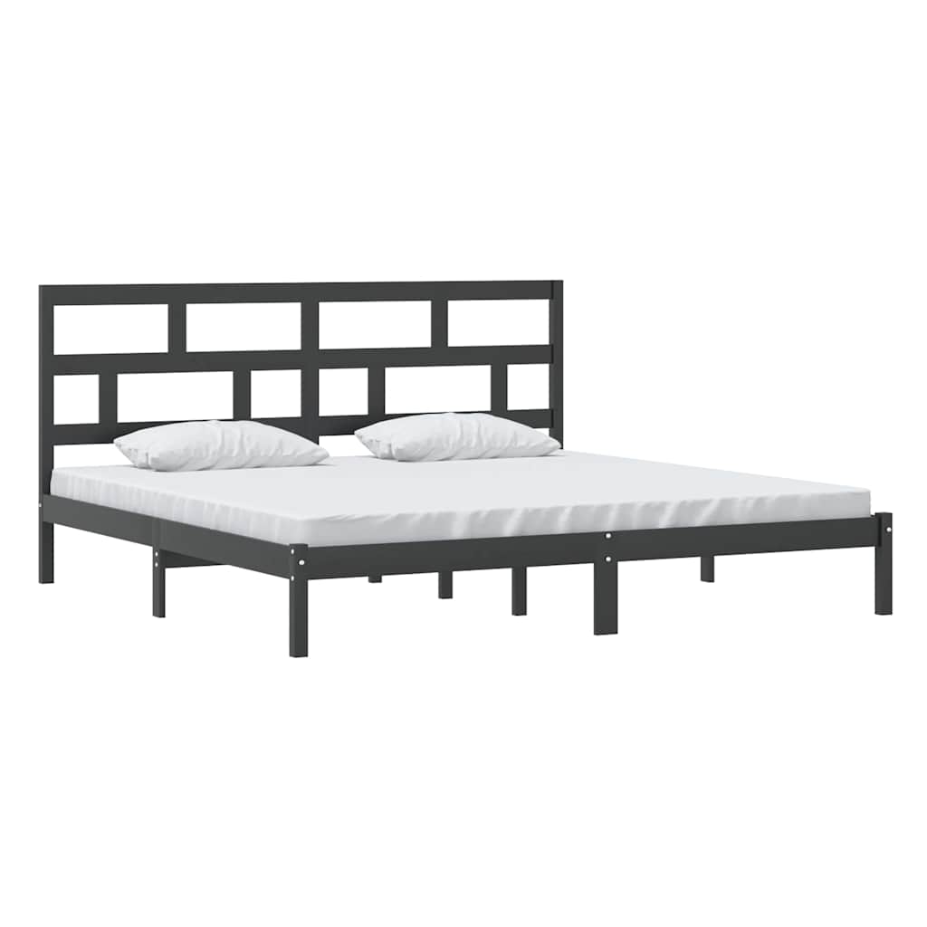 Vidaxl bedframe massief grenenhout zwart 200x200 cm