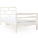 Vidaxl bedframe massief hout wit 90x190 cm