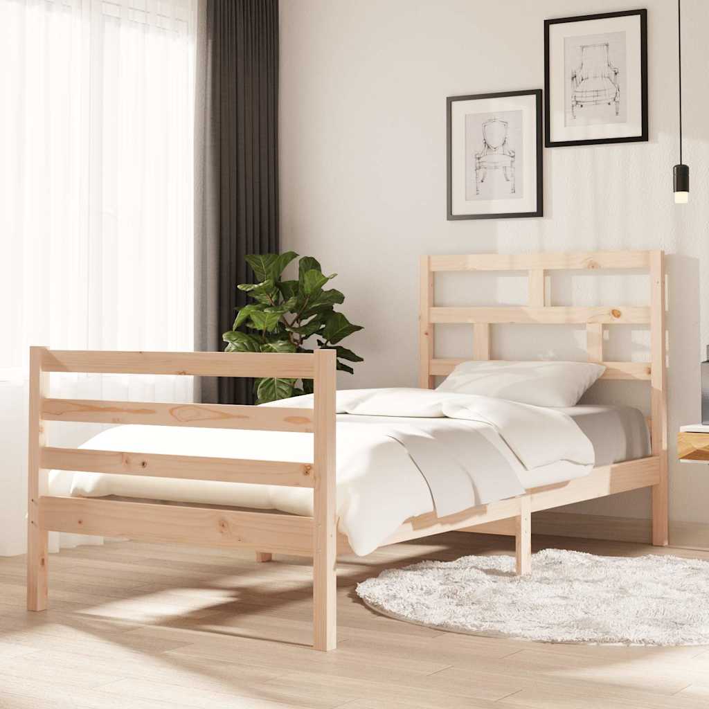Vidaxl bedframe massief grenenhout 90x200 cm