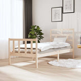 Vidaxl bedframe massief grenenhout zwart 75x190 cm