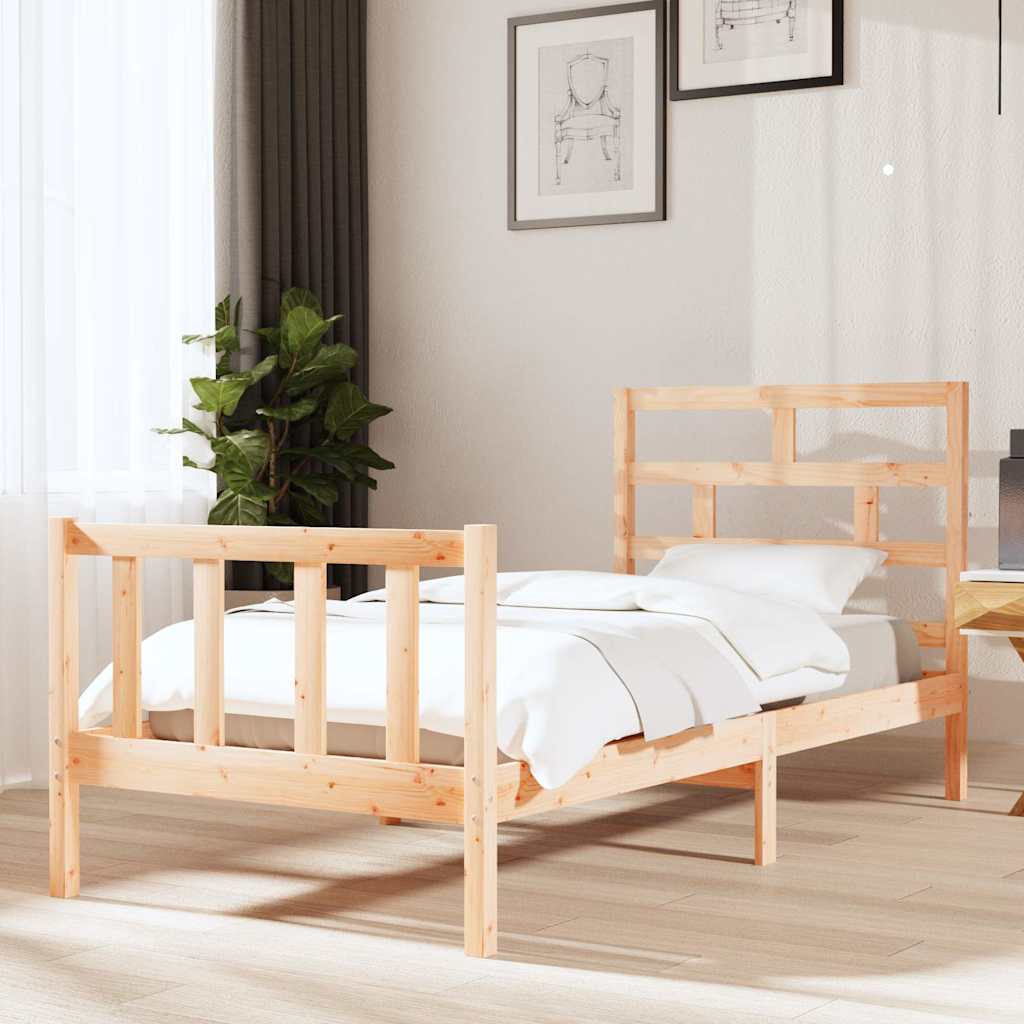 Vidaxl bedframe massief grenenhout 90x190 cm