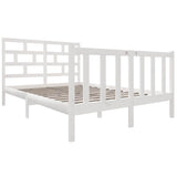 Vidaxl bedframe massief grenenhout wit 120x190 cm