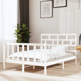 Vidaxl bedframe massief grenenhout wit 120x190 cm